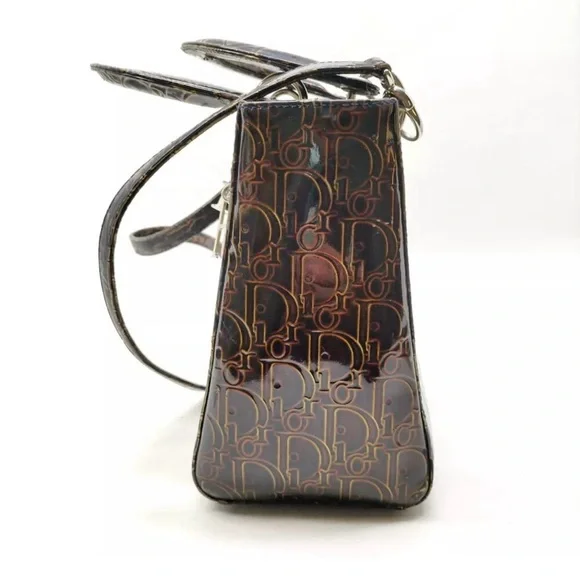 Christian Dior Hand Bag Brown Enamel - Picture 4 of 17